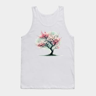 Blossom of Renewal Spring Awakening Illustration Tank Top